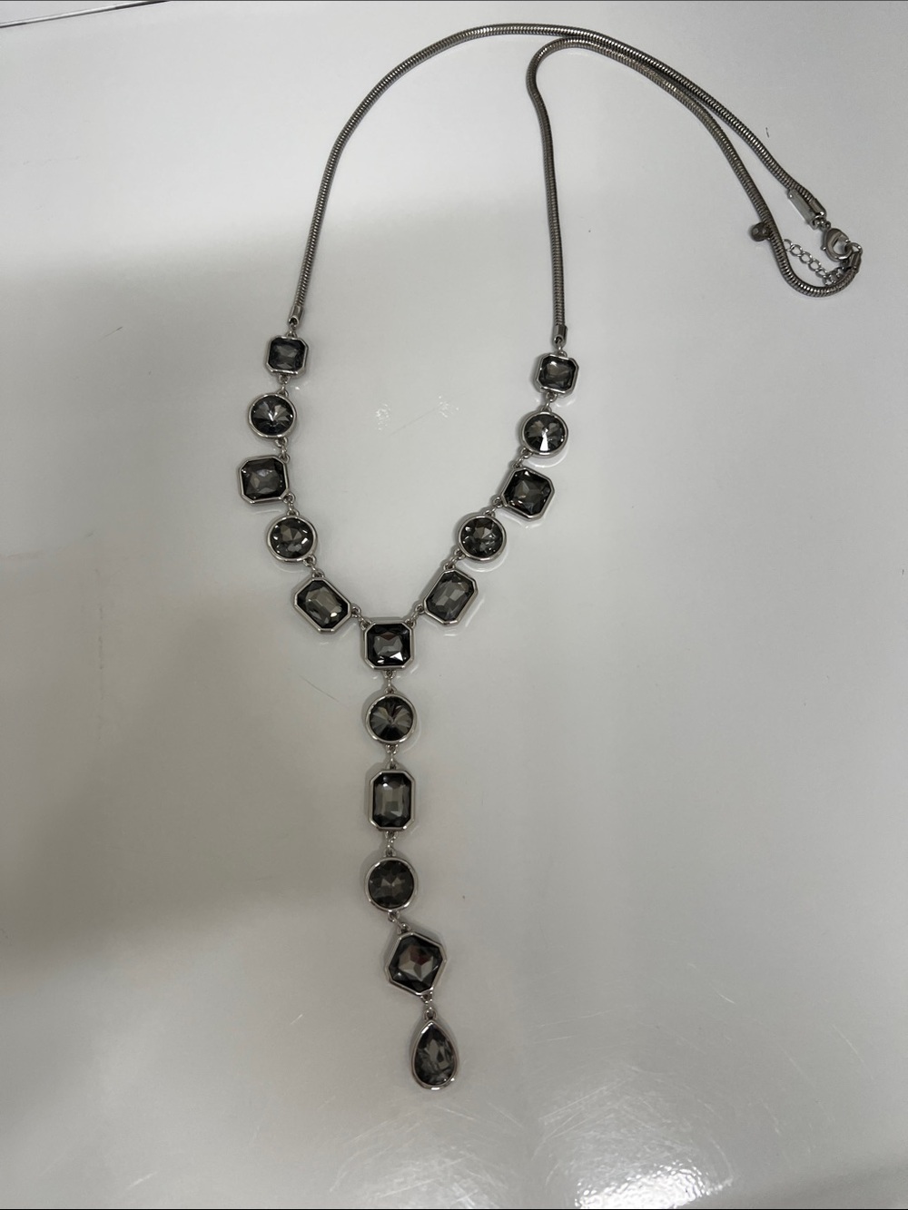 White House Black Market Silver Tone Fashion Necklace